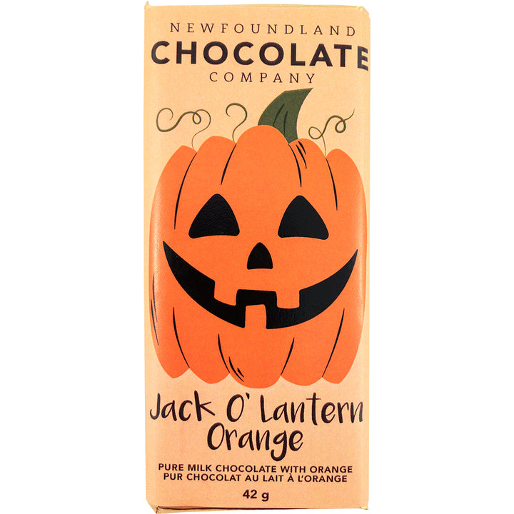 Jack-o-Lantern Orange Milk Chocolate Bar